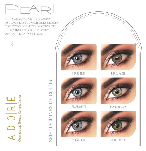 Lentillas de color Adore PEARL (2 Lentillas por caja)
